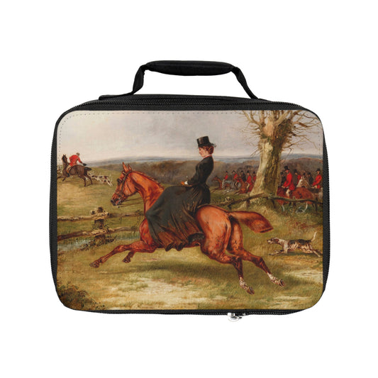 Vintage Equestrian Sidesaddle Lady Fox Hunting Lunch Bag