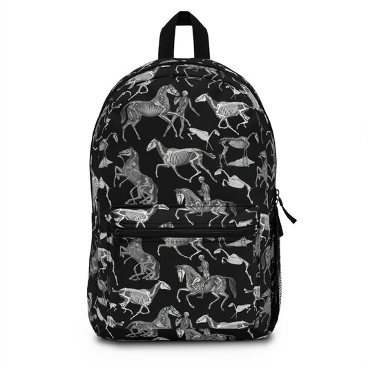 Vintage Spooky Horse Skeletons Backpack